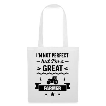 Super Farmer Tracteur Agriculteur - Sac en tissu - blanc - Devant