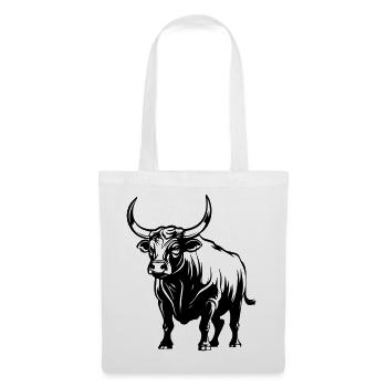 Taureau - Sac en tissu - blanc - Devant