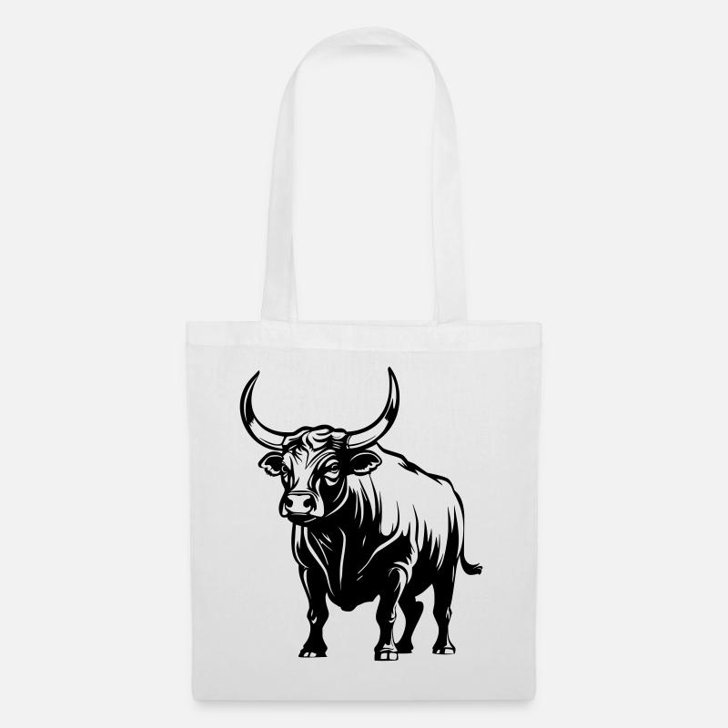 Taureau - Sac en tissu - blanc