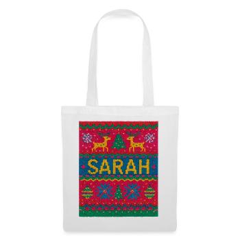 Sarah Christmas Knit Doormat - Tote Bag - white - Front