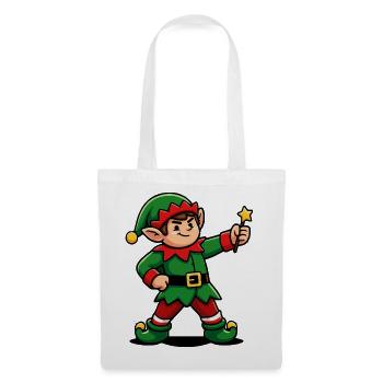 Cute Christmas Elf Holiday Mascot - Tote Bag - white - Front