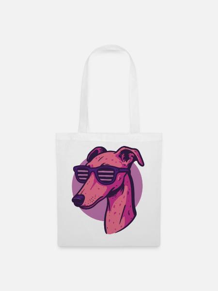 Windhund, Galgo - Stoffbeutel - Weiß