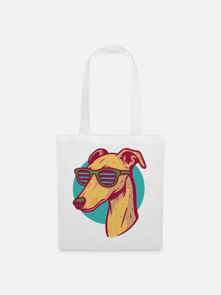Windhund, Galgo - Stoffbeutel - Weiß