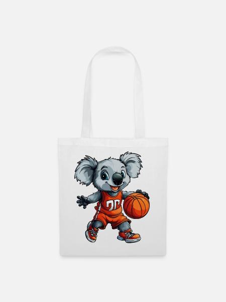 Basketball Koala / Hooper - Stoffbeutel - Weiß