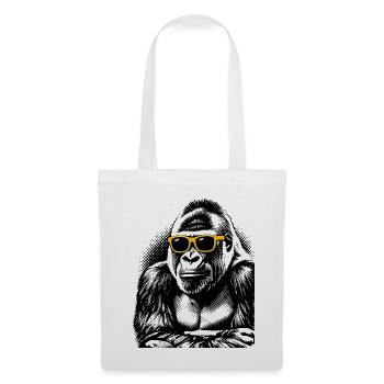Gorilla Halftone Neon Yellow Sunglasses - Tote Bag - white - Front