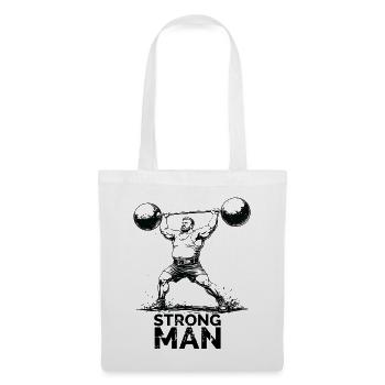 Oldschool Strongman Weightlifting Illustration - Tote Bag - white - Front