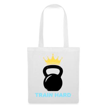 Kettlebell Crown Train Hard - Tote Bag - white - Front