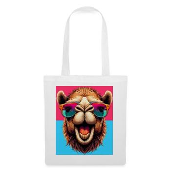 chameau - Sac en tissu - blanc - Devant