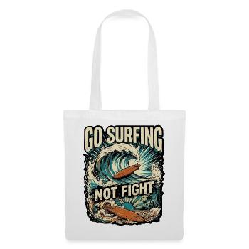 Surf contre la guerre pour la paix - Sac en tissu - blanc - Devant