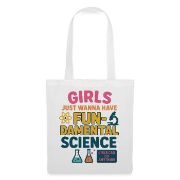 Girls Can Do Anything – Women in STEM Shirt - Tote Bag - white - Front