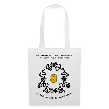 Number 8 Symbol of Power, Success, and Abundance - Tote Bag - white - Front