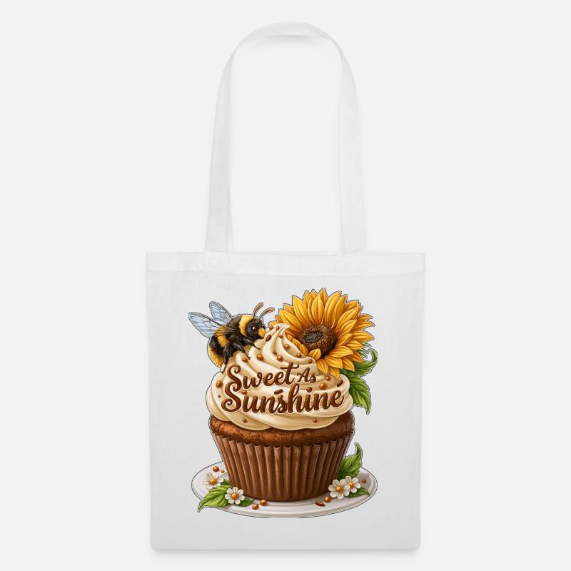 Sweet as Sunshine Cupcake-Kunst - Stoffbeutel - Weiß