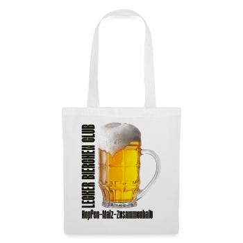 Lecker Bierchen Club Bier Bierglas  - Stoffbeutel - Weiß - Vorne