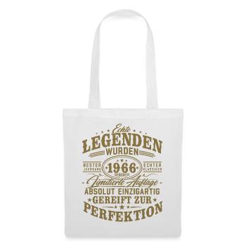 1966 Jahrgang geboren Legenden 60 Geburtstag - Stoffbeutel - Weiß - Vorne