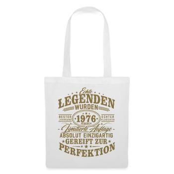 1976 Jahrgang geboren Legenden 50 Geburtstag - Stoffbeutel - Weiß - Vorne