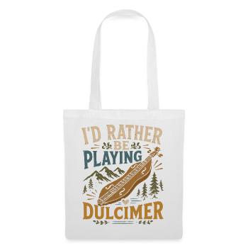 dulcimer dulcimer musician plucked instrument - Tote Bag - white - Front