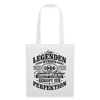 1966 Jahrgang geboren Geburtstag Vintage Geschenk - Stoffbeutel - Weiß - Vorne