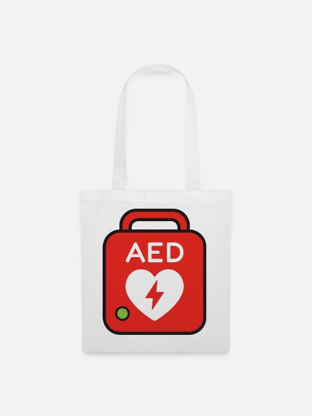 AED-Defibrillator - Stoffbeutel - Weiß