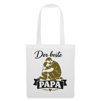 Der beste Papa – Vaterliebe - Stoffbeutel - Weiß - Vorne