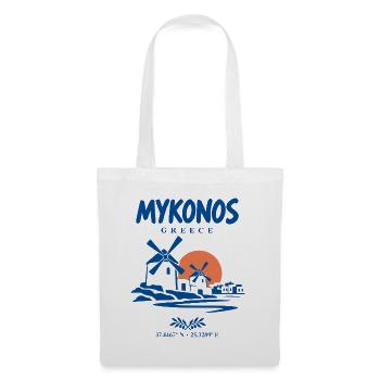 Mykonos-Windmühlen - Stoffbeutel - Weiß - Vorne