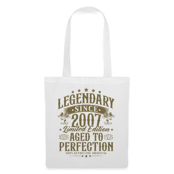 Legendär seit 2007 Jahrgang Geburtstag Geschenk - Stoffbeutel - Weiß - Vorne