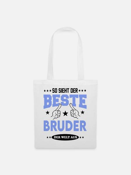 Bester Bruder der Welt Familie Family T-Shirt - Stoffbeutel - Weiß