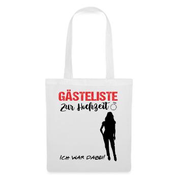 Gästeliste Gästebuch zur Hochzeit Frau Married - Stoffbeutel - Weiß - Vorne
