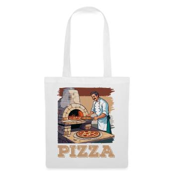 Pizzabäcker Am Steinofen Pizza Bäcker - Stoffbeutel - Weiß - Vorne