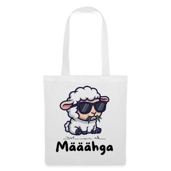 Määähga – Cooles Schaf mit Sonnenbrille - Stoffbeutel - Weiß - Vorne