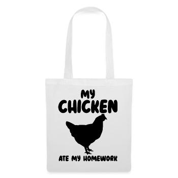 Huhn Spruch Humor - Stoffbeutel - Weiß - Vorne