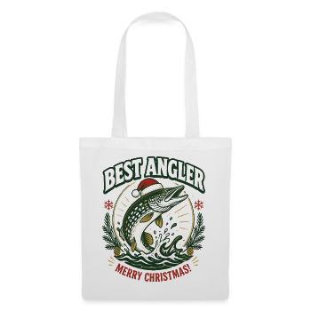 Bester Angler: Christmas Pike - Stoffbeutel - Weiß - Vorne