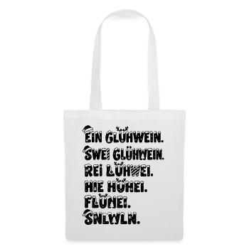 Lustiges Geschenk Glühwein Weihnachten Besoffen - Stoffbeutel - Weiß - Vorne
