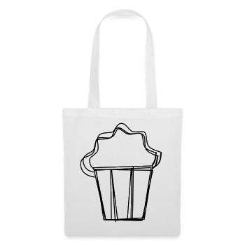 Popcorn handgezeichnet - Stoffbeutel - Weiß - Vorne