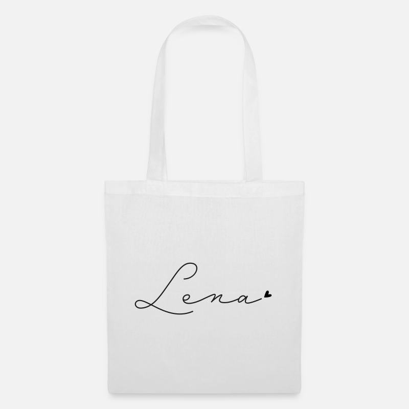Name Lena - Stoffbeutel - Weiß
