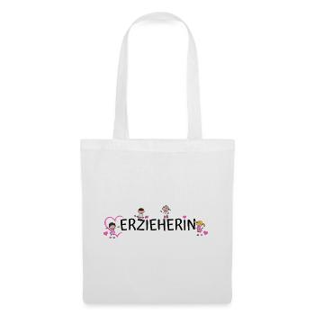 Erzieherin Herz Kinder Erziehung Beruf Arbeit - Stoffbeutel - Weiß - Vorne