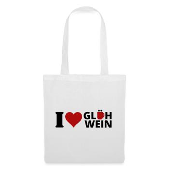 I love Glühwein - Stoffbeutel - Weiß - Vorne