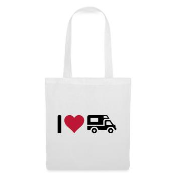 I love camping Wohnmobil - Stoffbeutel - Weiß - Vorne
