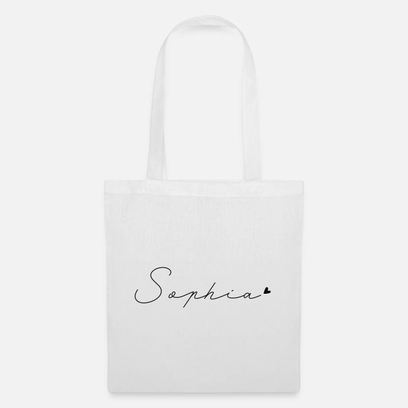 Name Sophia - Stoffbeutel - Weiß