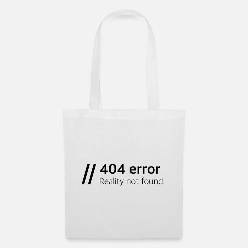 Reality not found - Stoffbeutel - Weiß