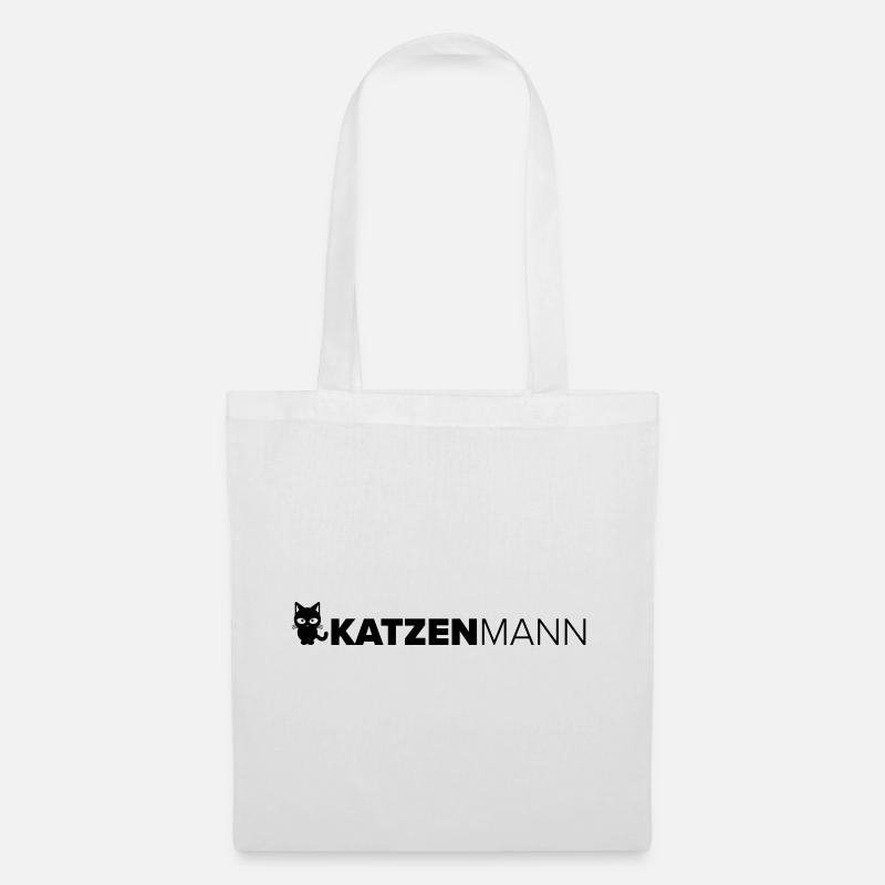 Katzenmann - Stoffbeutel - Weiß