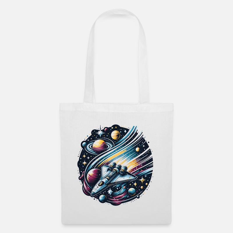 Journey Through the Cosmos: Space Exploration - Tote Bag - white