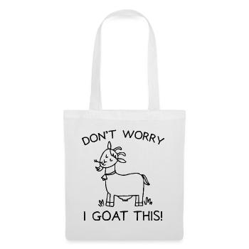 Ne vous inquiétez pas, je chèvre ce - Sac en tissu - blanc - Devant