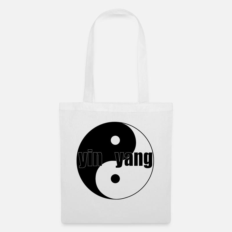 yin yang - Stoffbeutel - Weiß