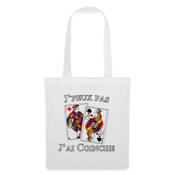 J'peux pas j'ai Coinche - Sac en tissu - blanc - Devant