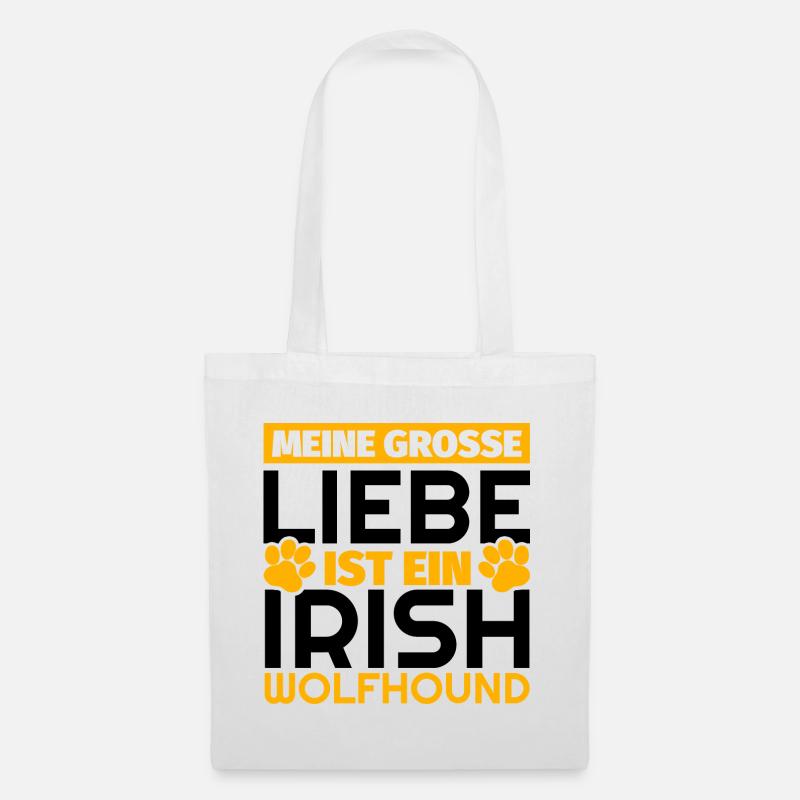 Irish Wolfhound Geschenke lustig - Stoffbeutel - Weiß