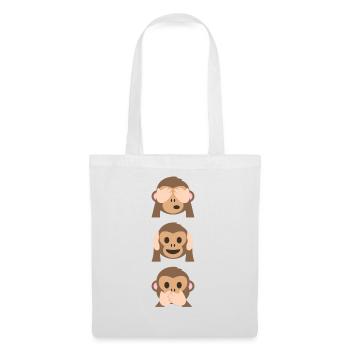 Édition limitée de Monkey Emoji - Sac en tissu - blanc - Devant