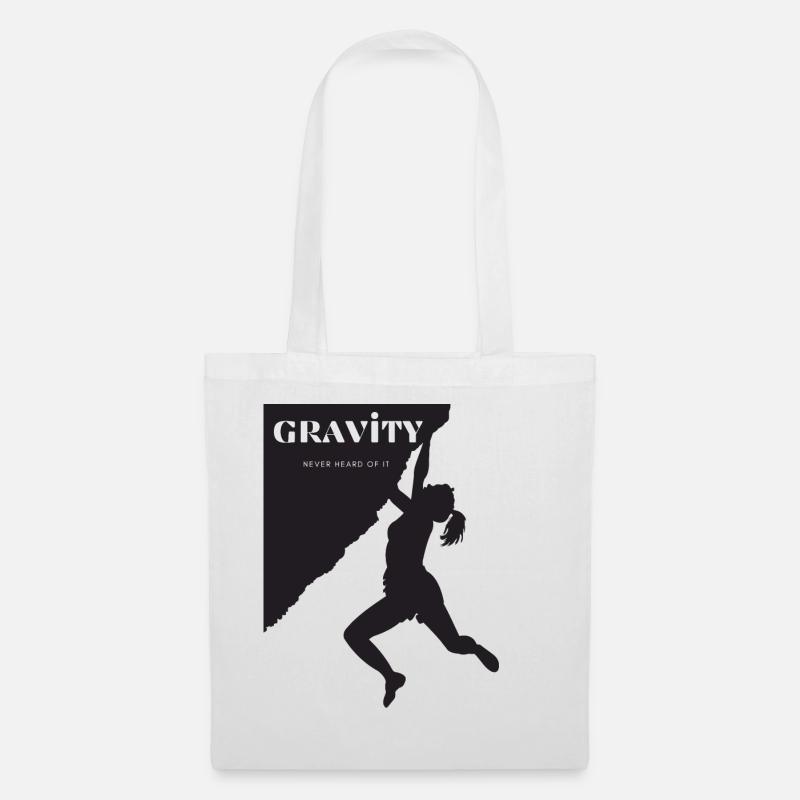Climbing rock climbing on climbing wall - Tote Bag - white