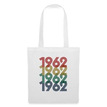 Cool Retro 1962, 60 ans, cadeau de 60e anniversaire - Sac en tissu - blanc - Devant