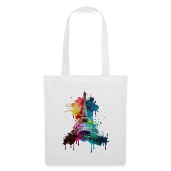 Paris France City Skyline Tour Eiffel Art - Sac en tissu - blanc - Devant