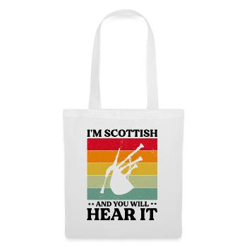 Conception de cornemuse pour Scotland Pride et cornemuse - Sac en tissu - blanc - Devant